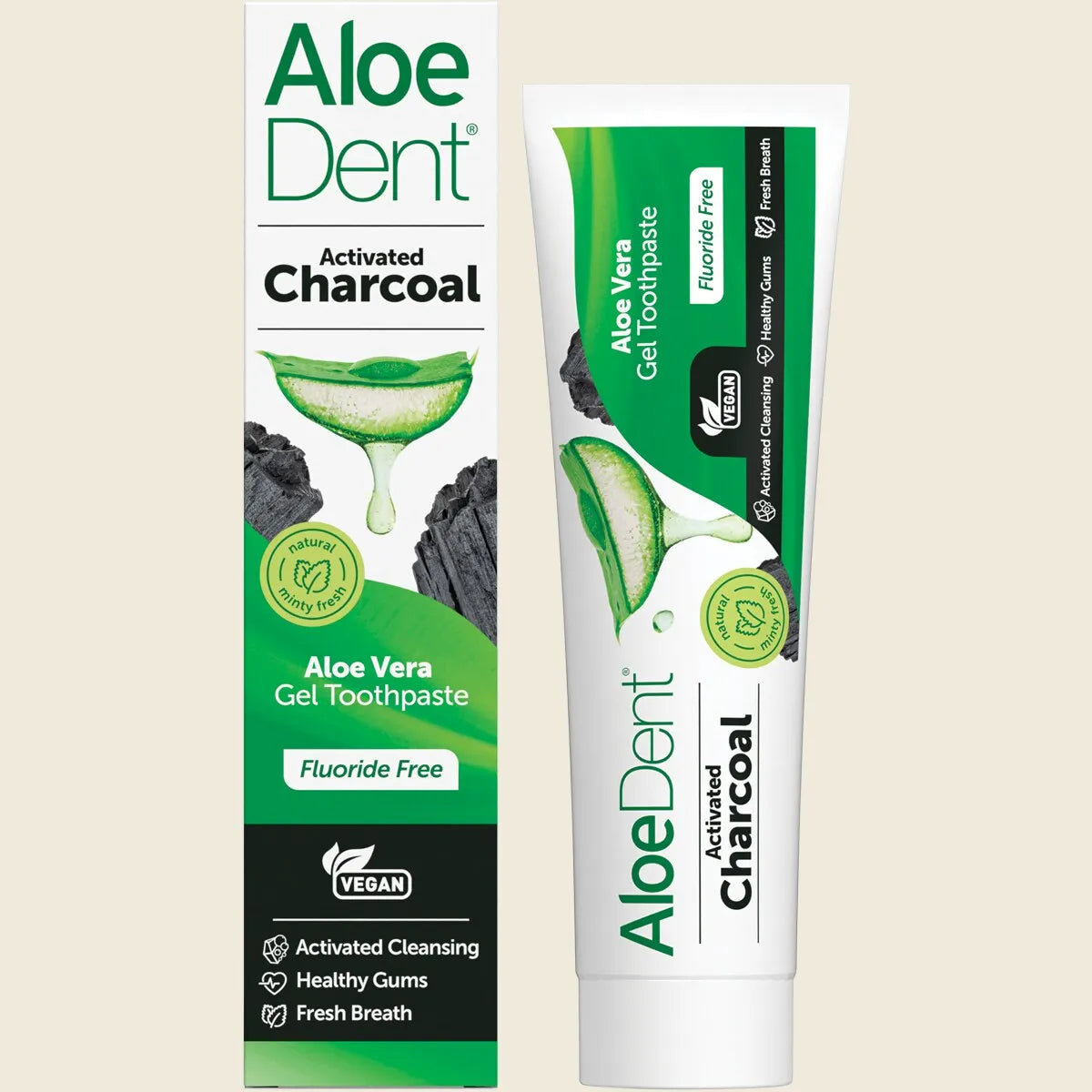 Toothpaste Fluoride Free Triple Action Charcoal 100ml