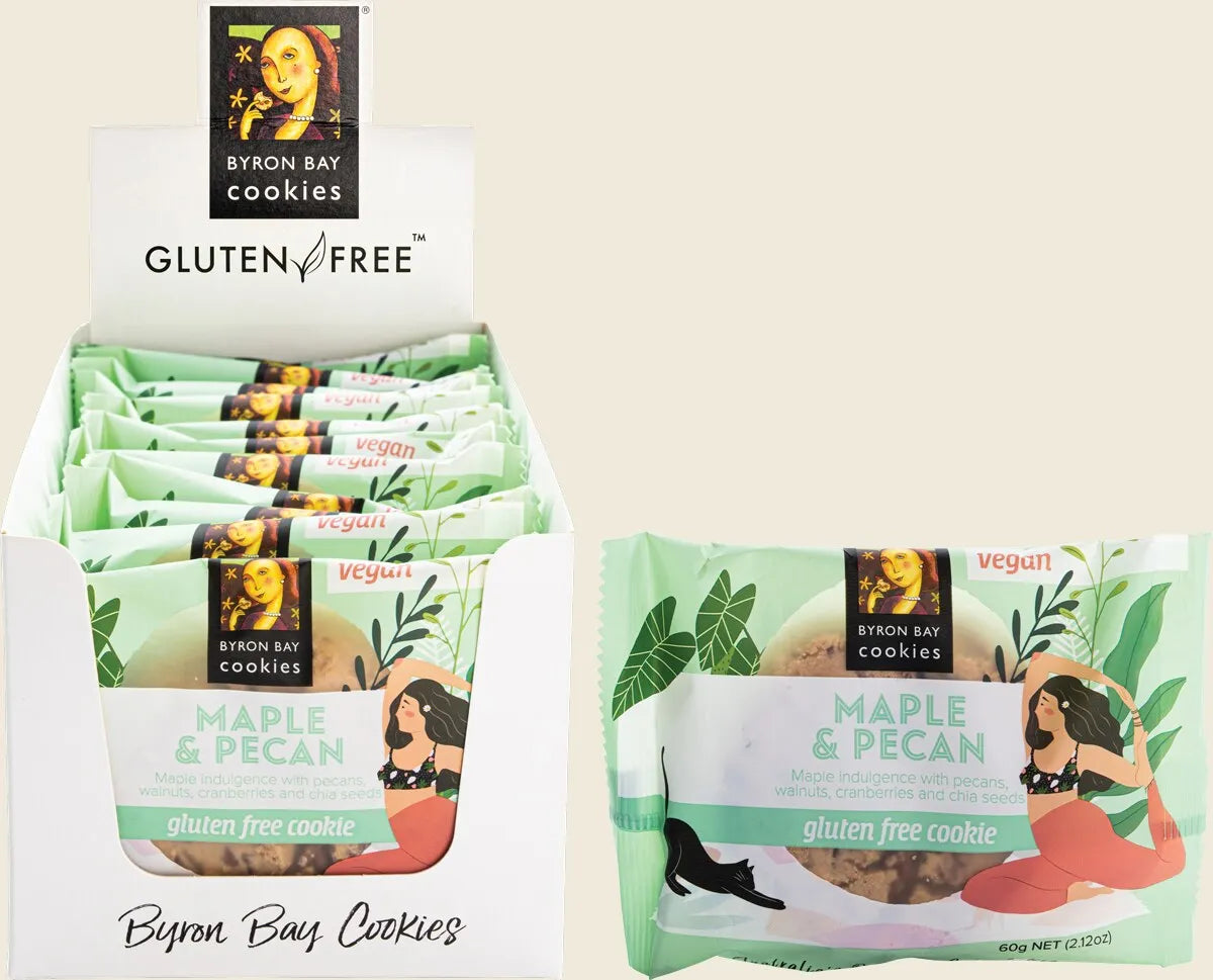 Gluten Free Cookies Maple & Pecan 12x60g