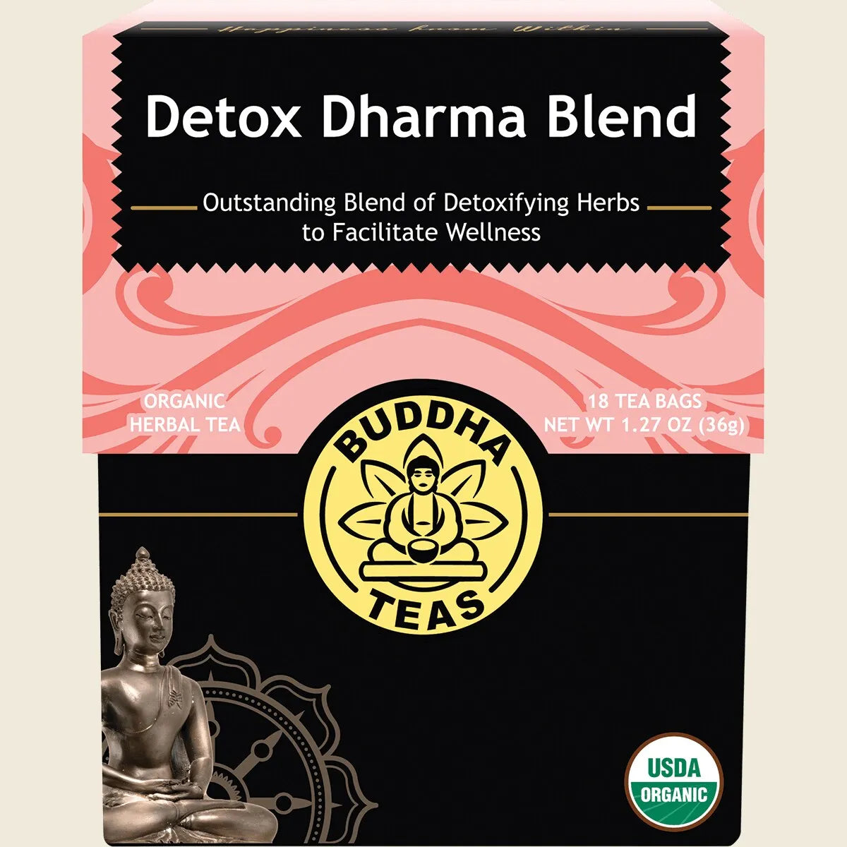 Organic Herbal Tea Bags Detox Dharma Blend 18pk