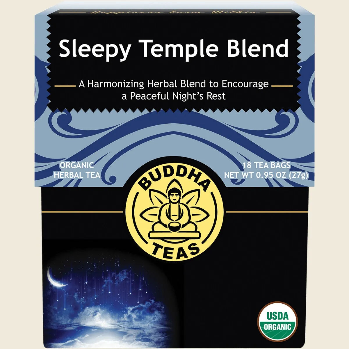 Organic Herbal Tea Bags Sleepy Temple Blend 18pk