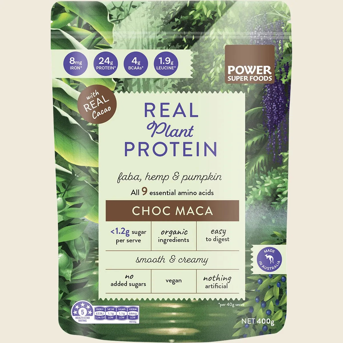 Real Plant Protein Choc Maca 400g
