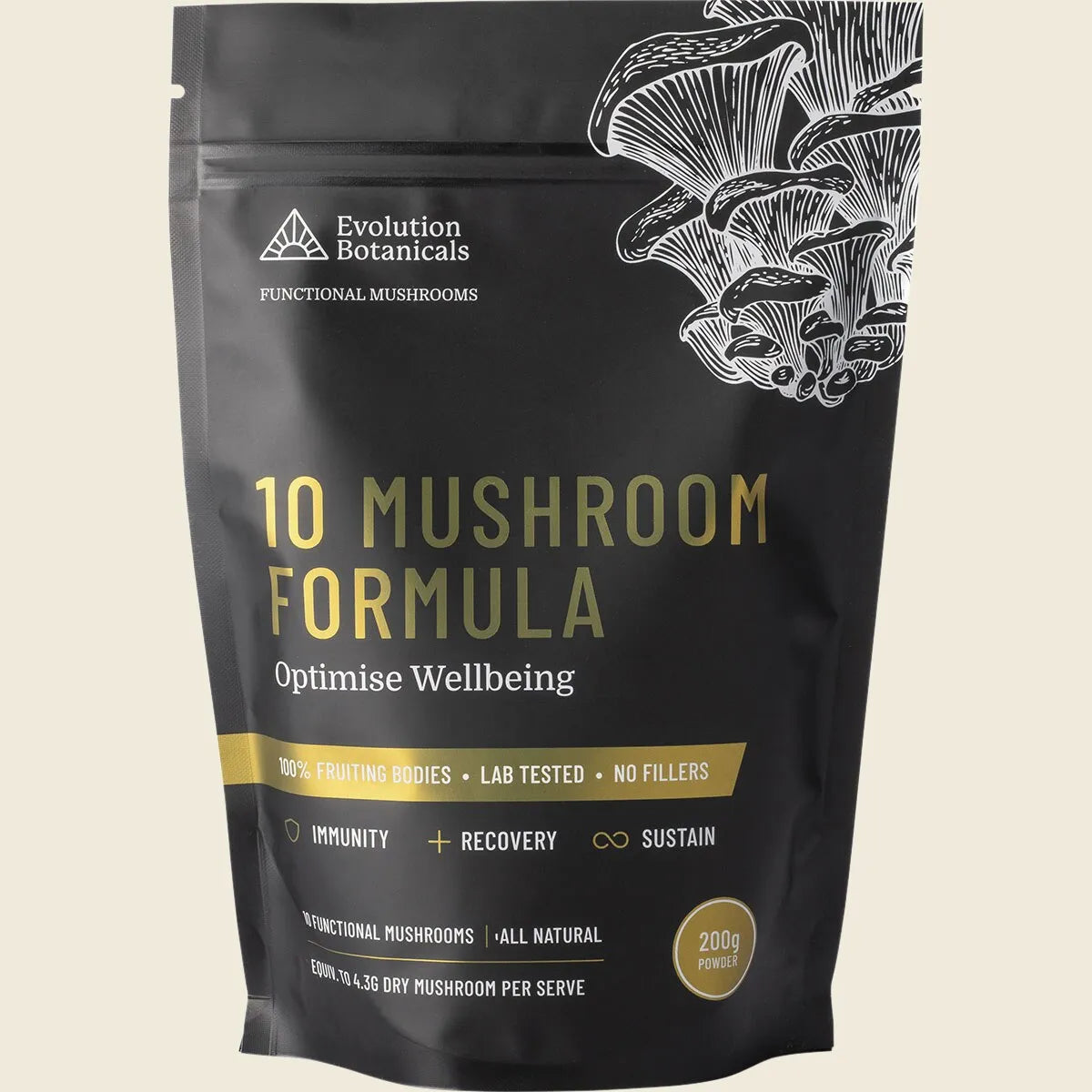 10 Mushroom Formula Optimise Wellbeing 200g
