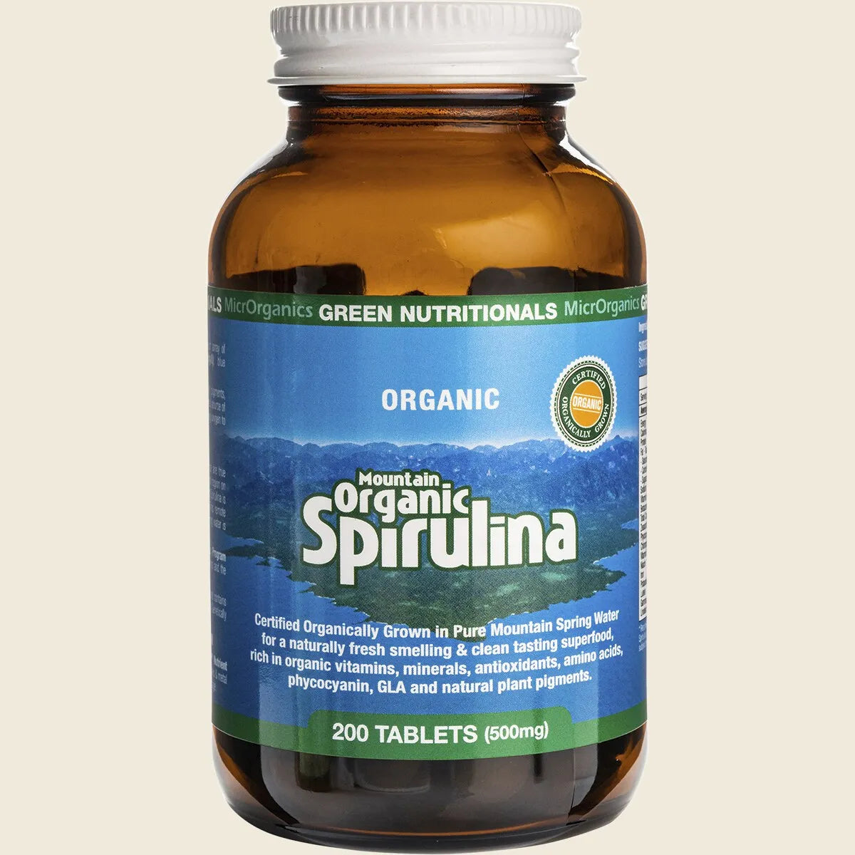 Mountain Organic Spirulina Tablets 500mg 200 Tabs