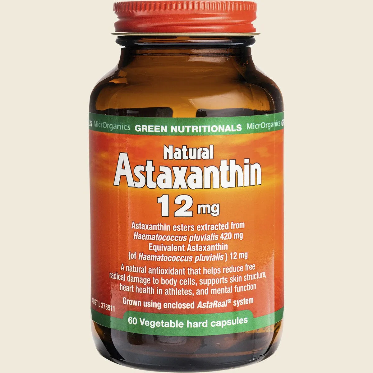 Natural Astaxanthin 12mg 60 Caps