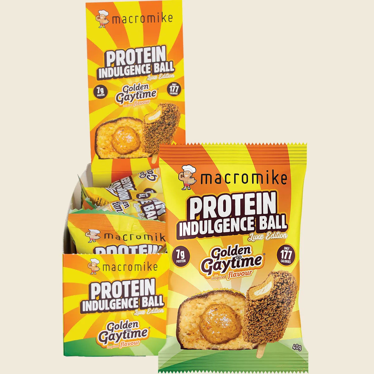 Protein Indulgence Ball Golden Gaytime 12x40g