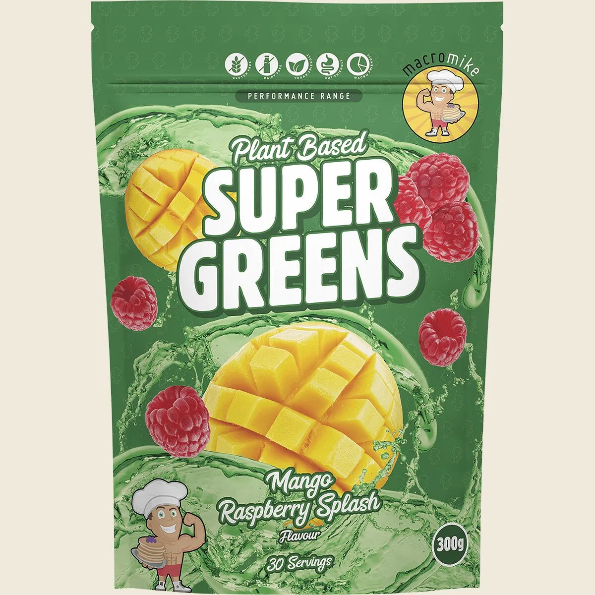 Super Greens Mango Raspberry Splash 300g