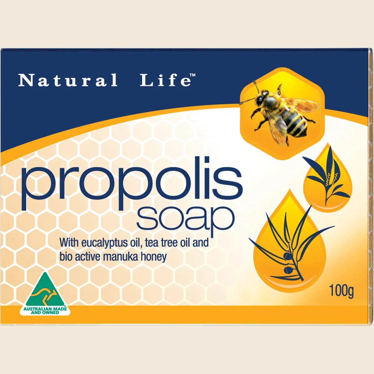 Propolis Soap with Tea Tree, Eucalyptus & Manuka Honey 100g
