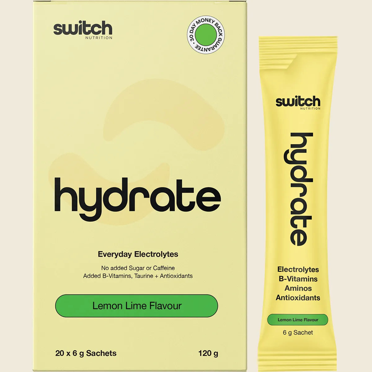Hydrate Electrolytes No Added Sugar Lemon Lime 20x6g