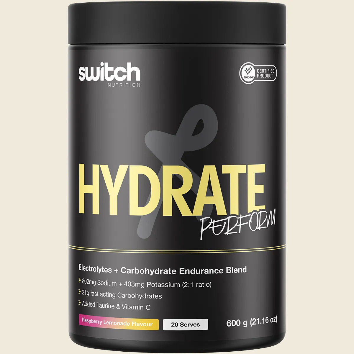 Perform Hasta Hydrate & Carbs Raspberry Lemonade 600g