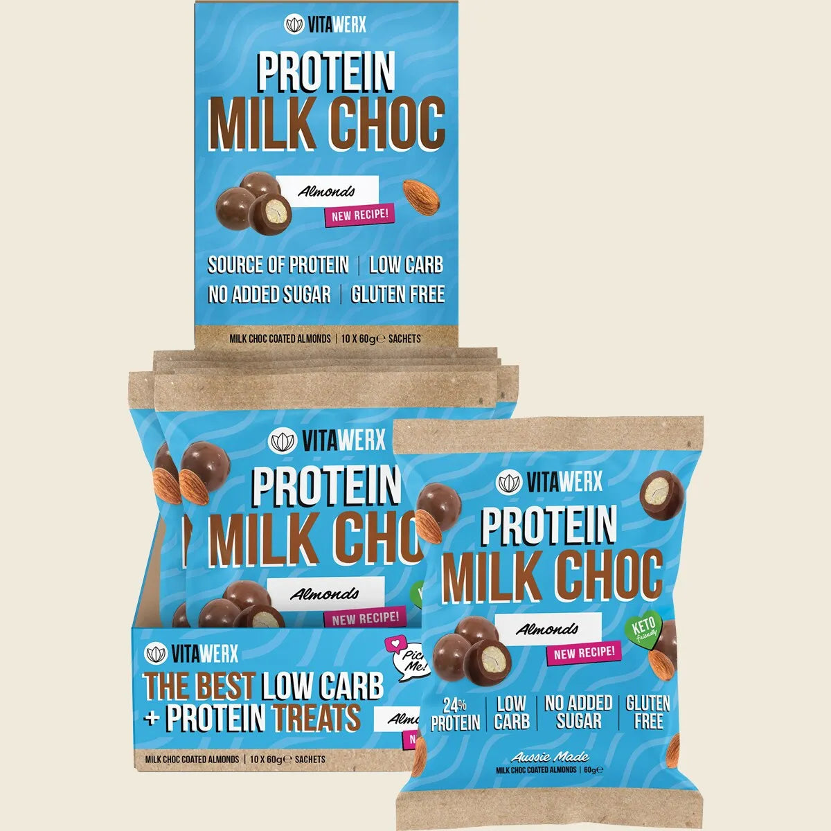 Milk Choc Coated Almonds 10x60g