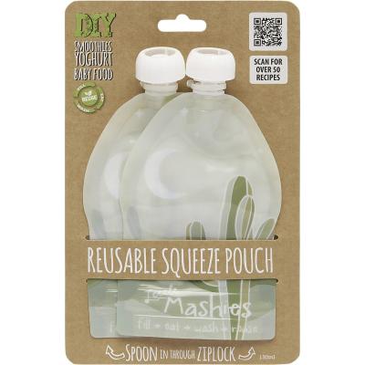 Reusable Squeeze Pouch Cactus 2x130ml