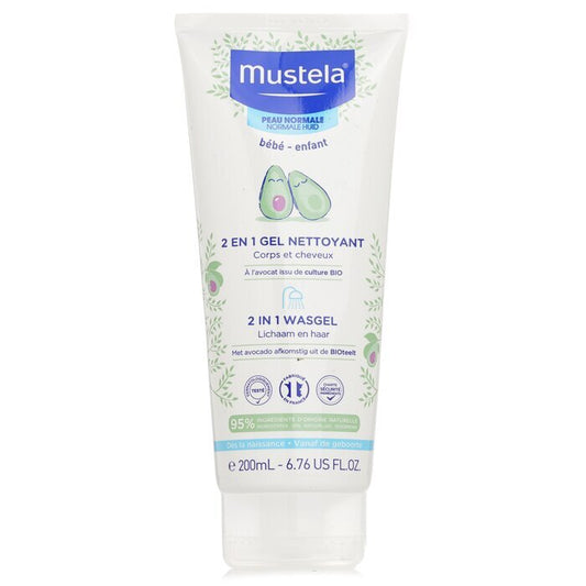 Mustela 2 In 1 Body & Hair Cleansing gel - For Normal Skin 200ml/6.76oz