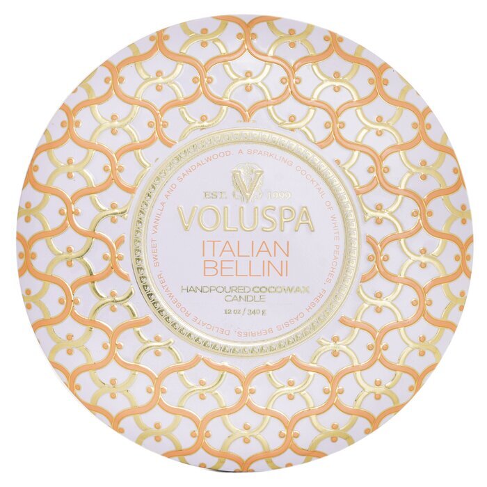 Voluspa 3 Wick Decorative Tin Candle - Italian Bellini 340g/12oz