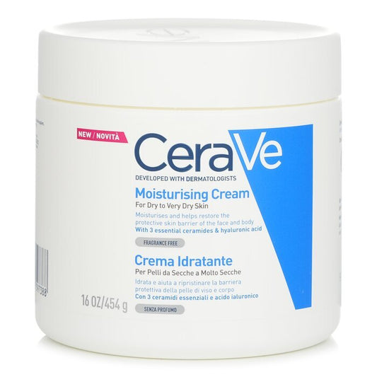 CeraVe Moisturising Cream For Dry to Very Dry Skin (US/EU Random Packing Pick) 454g/16oz