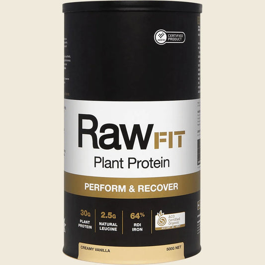RawFit Plant Protein Perform & Recover Creamy Vanilla 500g
