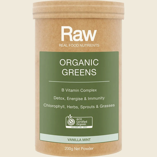 Raw Organic Greens Vanilla Mint 200g