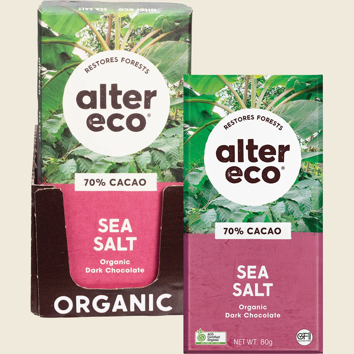 Chocolate Organic Dark Sea Salt 12x80g