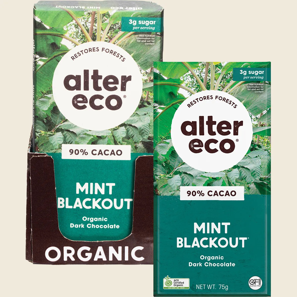 Chocolate Organic Dark Mint Blackout 12x75g