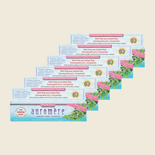 Toothpaste Ayurvedic Cardamom Fennel Fluoride Free 6x117g