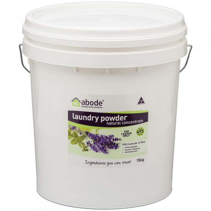 Abode Laundry Powder (front & Top Loader) Wild Lavender & Mint Bucket 15kg