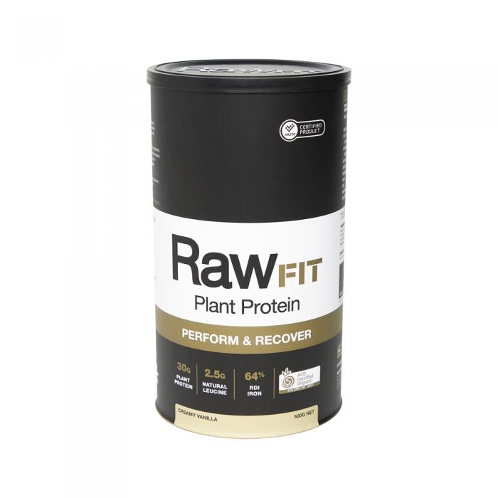 Amazonia Rawfit Plant Protein Organic Perform & Recover Creamy Vanilla 500g