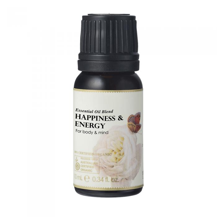 Ausganica Organic Essential Oil Blend Happiness & Energy (for Body & Mind) 10ml