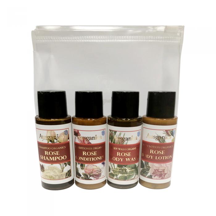 Ausganica Organic Hair & Body Travel Kit Organic Rose 30ml