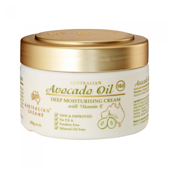 Australian Creams Mkii Avocado Oil Deep Moisturising Cream With Vitamin E 250g