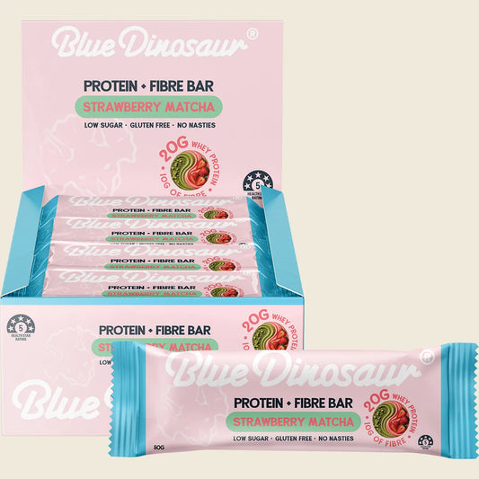 Protein + Fibre Bar Strawberry Matcha 12x50g