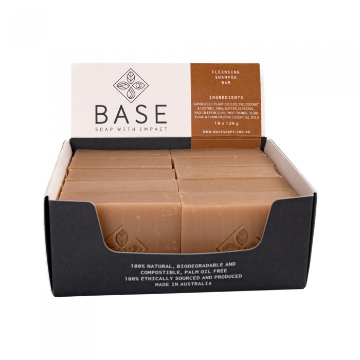 Base (soap With Impact) Bar Cleansing Shampoo (for Oily Hair) (raw Bar) 120g X 10 Display