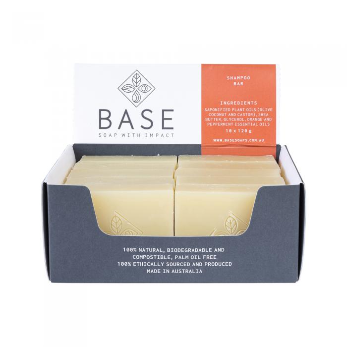 Base (soap With Impact) Bar Shampoo (raw Bar) 120g X 10 Display