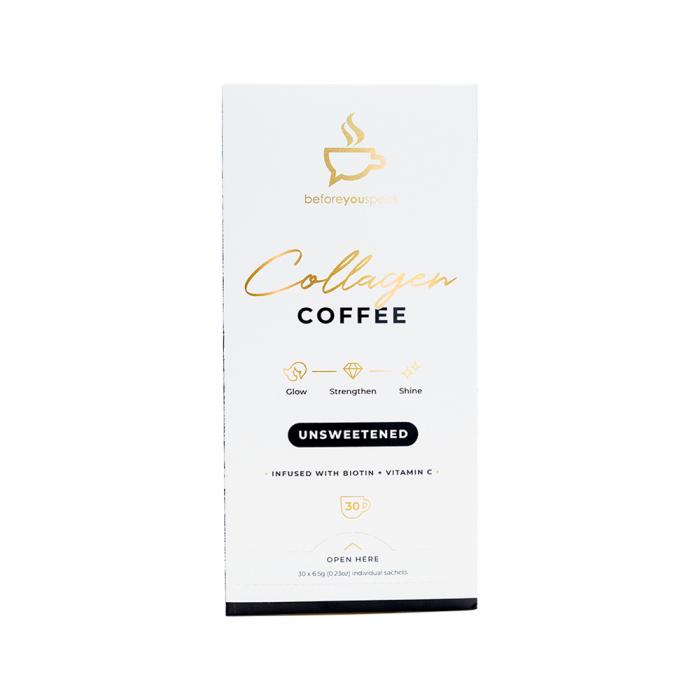 Before You Speak Collagen Coffee Unsweetened 6.5g X 30 Pack