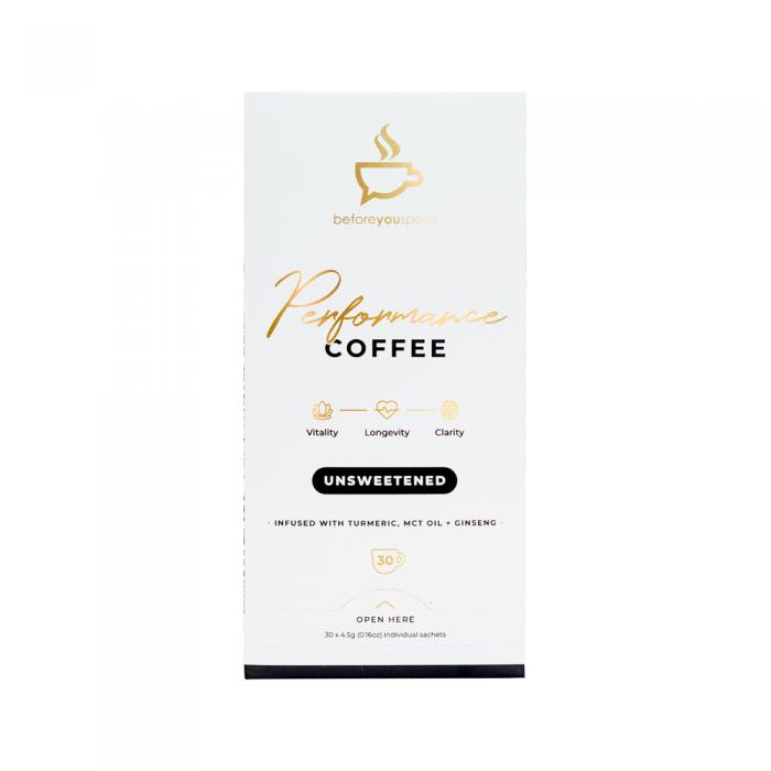 Before You Speak Performance Coffee Unsweetened 4.5g X 30 Pack