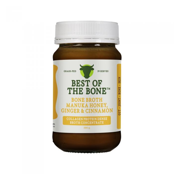 Best Of The Bone Bone Broth Beef Concentrate Manuka Honey Ginger & Cinnamon 390g