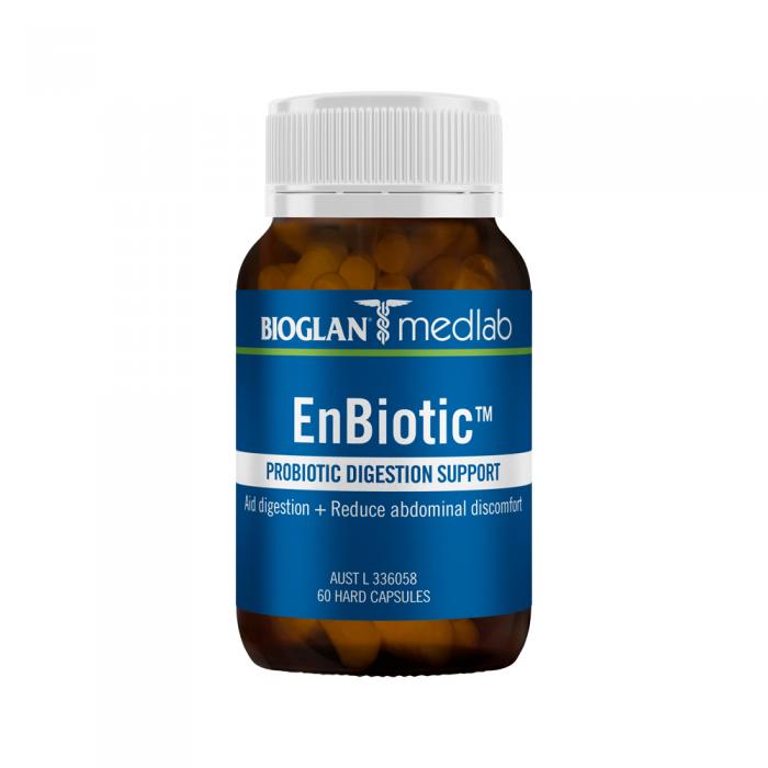 Bioglan Medlab Enbiotic Probiotics + Digestive Enzyme Support 60c