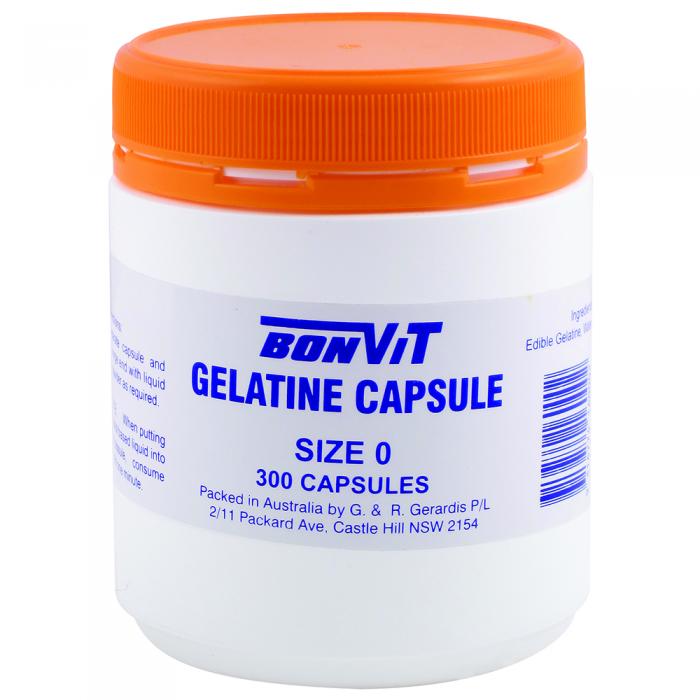 Bonvit Empty Gelatine Capsules Size 0 300c