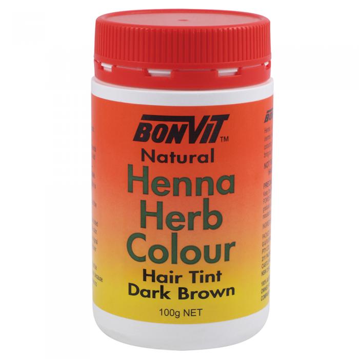 Bonvit Natural Hair Tint Henna Herb Colour (henna & Herb Blend) Dark Brown 100g