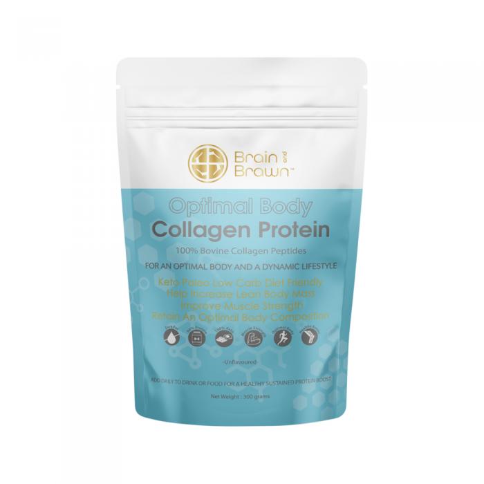 Brain And Brawn Optimal Body Collagen Protein (100% Bovine Collagen Peptides) Unflavoured 300g