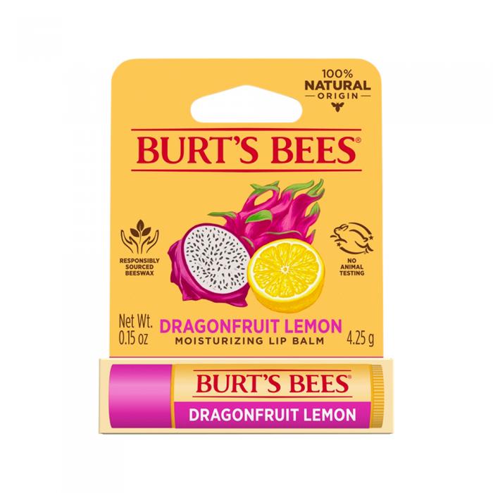 Burts Bees Moisturising Lip Balm Dragonfruit Lemon 4.25g