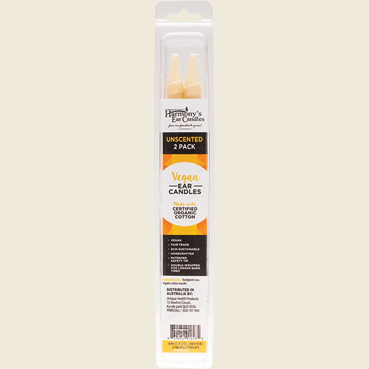 Vegan Ear Candles Unscented 2pk