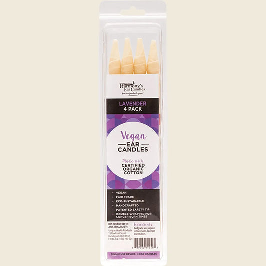 Vegan Ear Candles Lavender Scented 4pk
