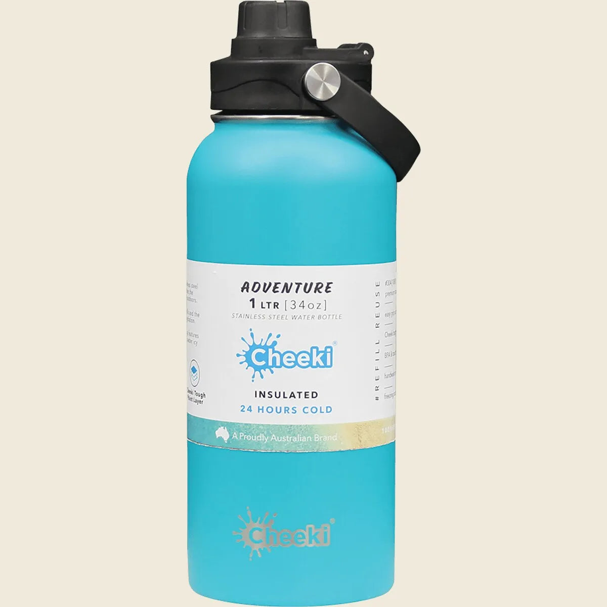 Insulated Adventure Stainless Steel Bottle Aqua 1L