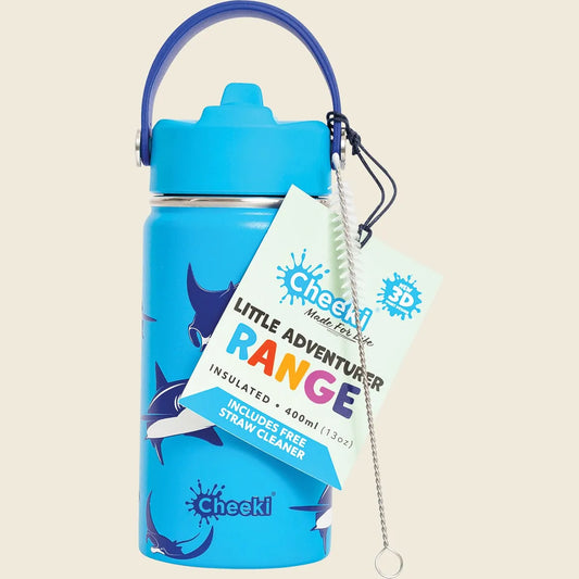 Cheeki Insulated Bottle Kids Sharks 400ml