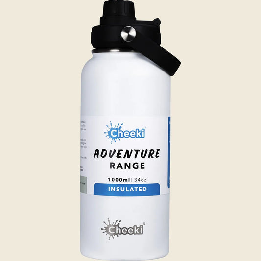 Stainless Steel Bottle Adventure Insulated White 1L
