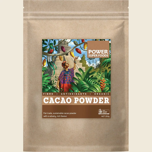 Cacao Powder Kraft Bag Certified Organic 250g