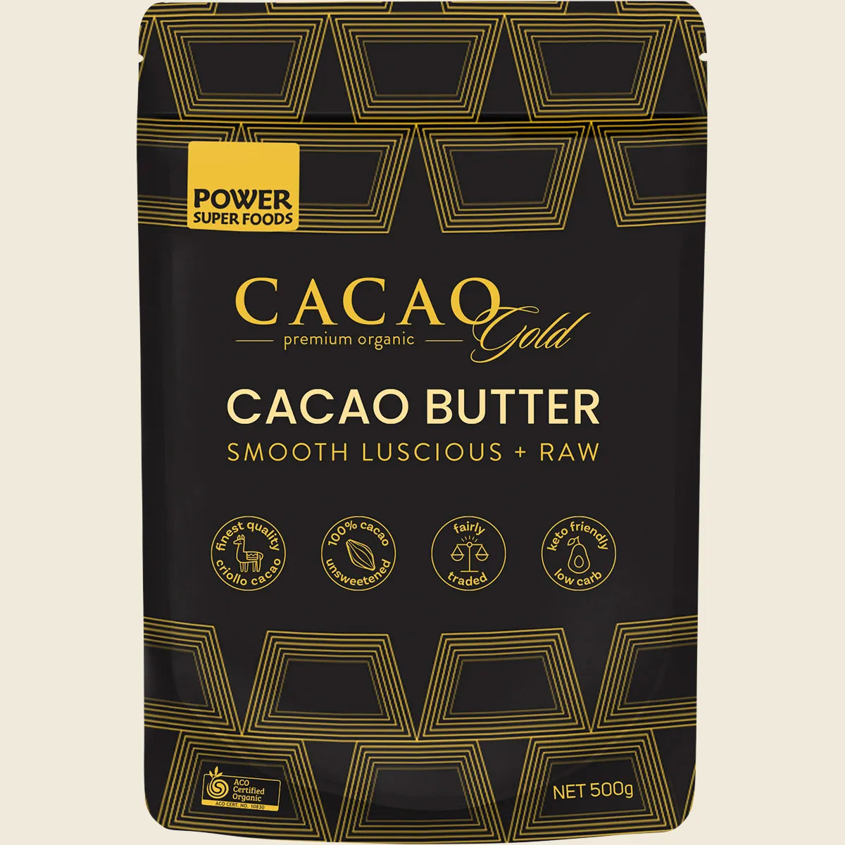 Cacao Gold Butter Chunks Raw Certified Organic 500g