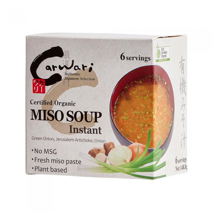 Carwari Organic Miso Soup Instant X 6 Serves (148.8g Net)
