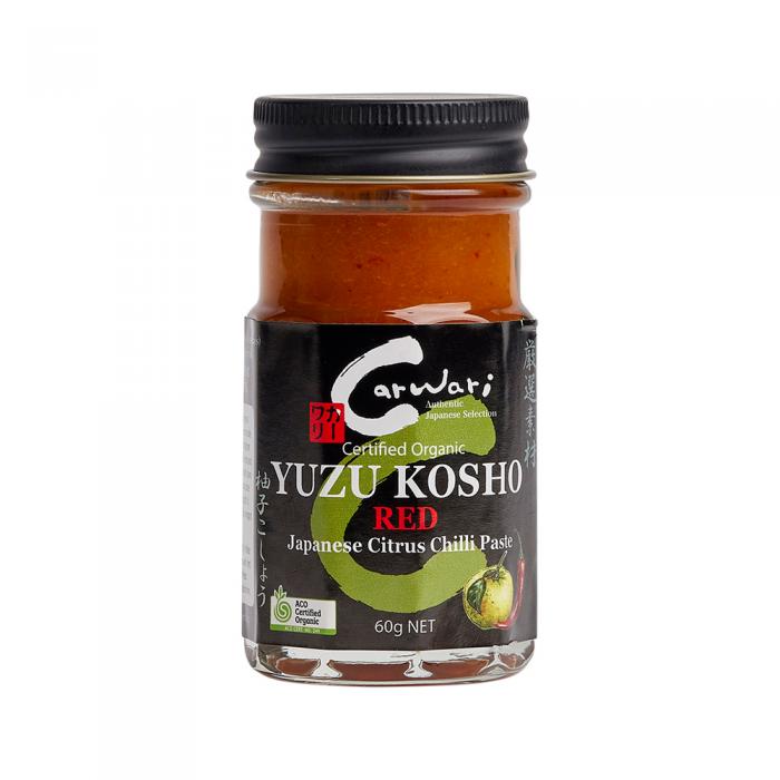 Carwari Organic Yuzu Kosho (japanese Citrus Chilli Paste) Red Jar 60g