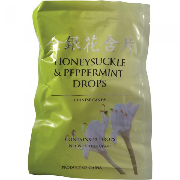 Cathay Herbal Honeysuckle & Peppermint Drops X 12 Pack