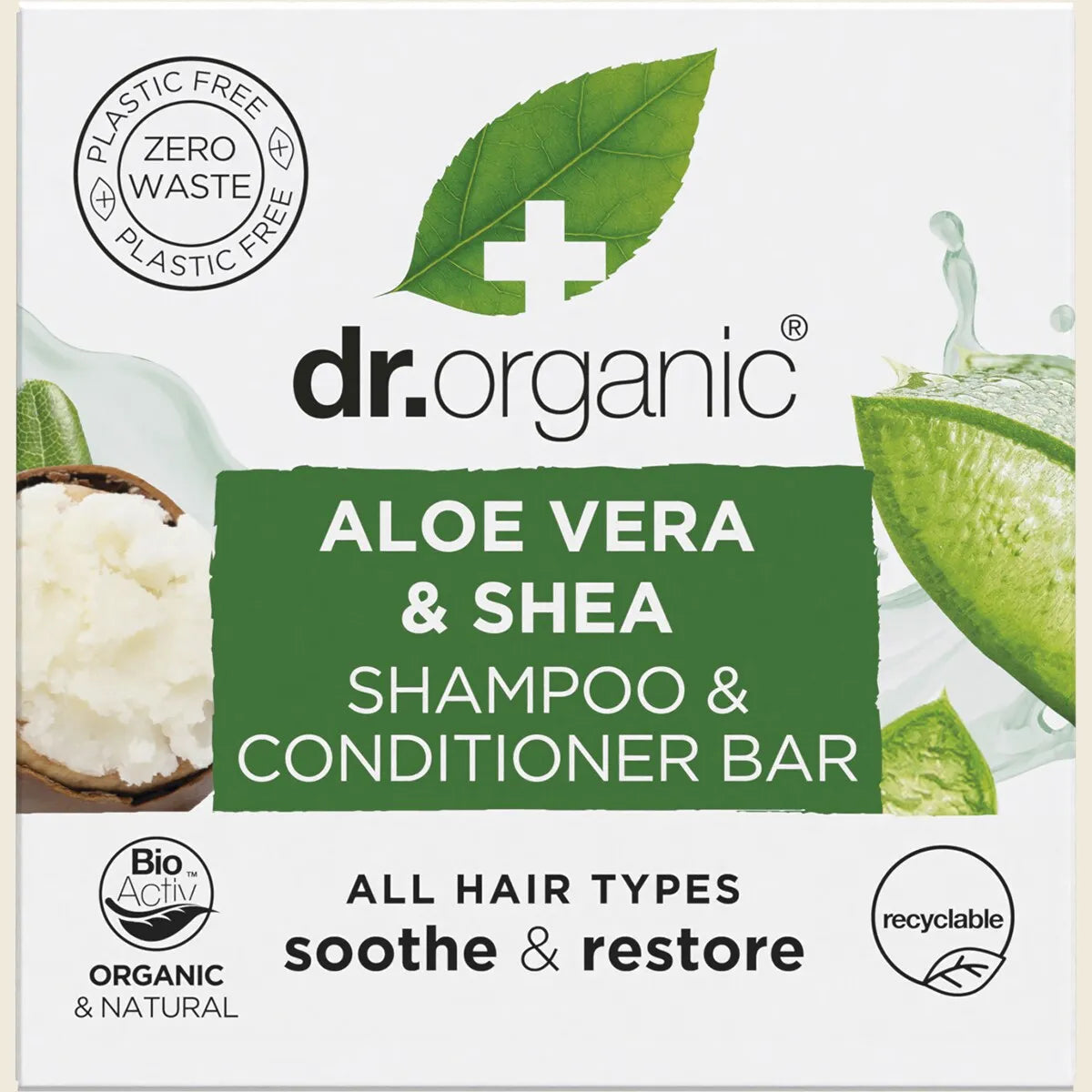 Shampoo & Conditioner Bar Aloe Vera & Shea All Hair 75g